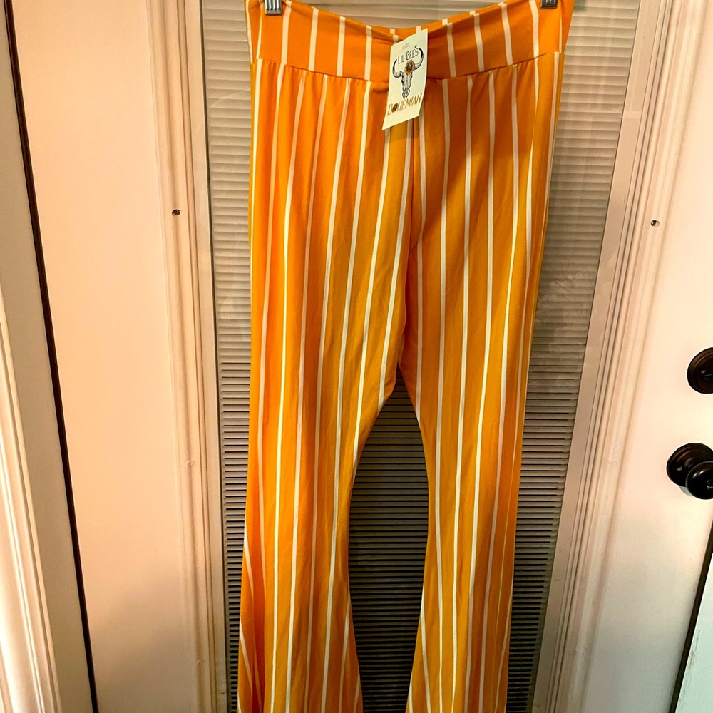 Lil Bees Bohemian Striped Stretchy Bell Bottoms